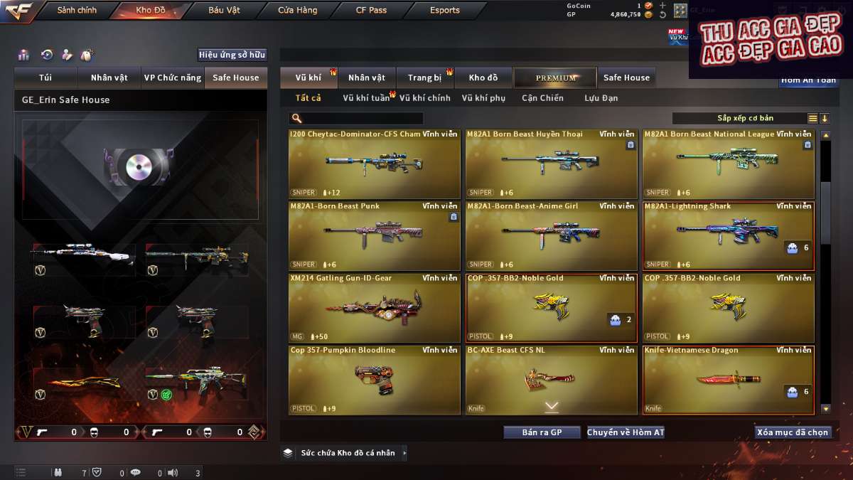shop acc cf uy tin gia re